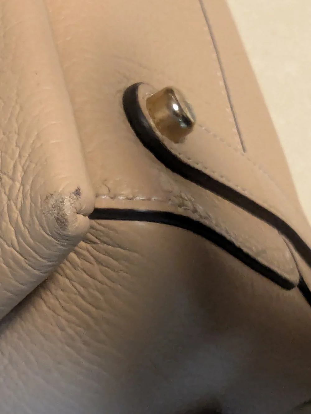 Coach Beachwood/Gold Pebble Leather Dome Satchel -